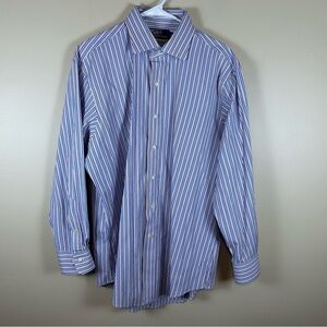 Polo Ralph Lauren Blue and White Pinstripe Dress Shirt